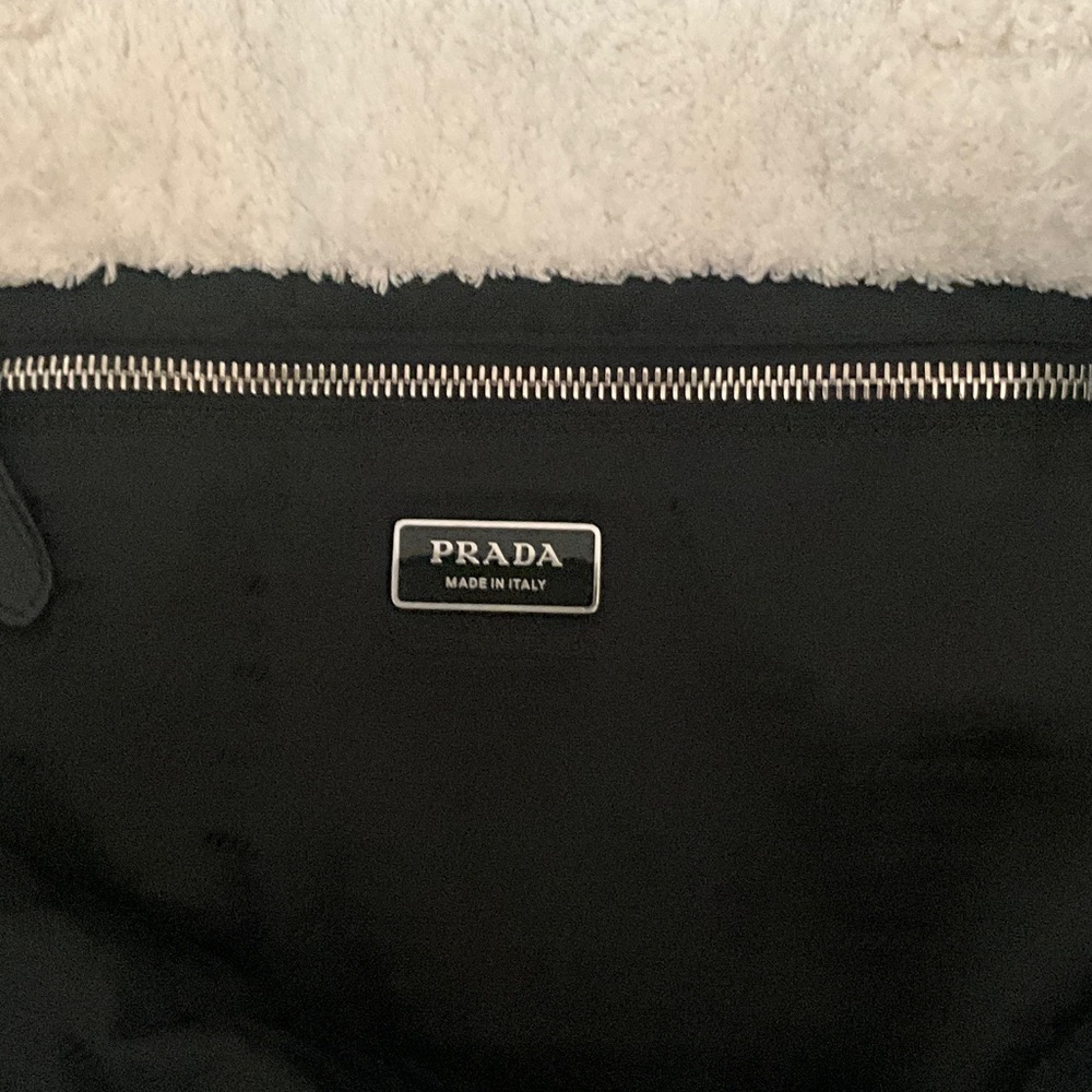 Prada White Fleece Tote Bag - Picture 5 of 13
